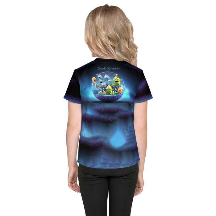 Kids T-Shirt with crew neck and a science-inspired design