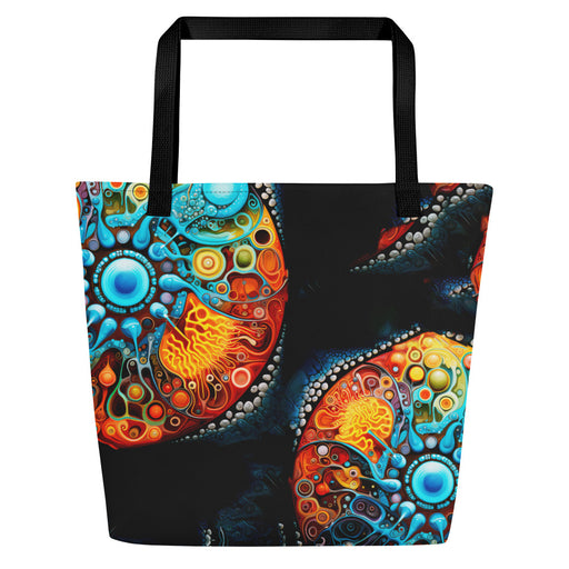Captivating large tote bag, featuring stunning designs inspired by the fascinating world of science.