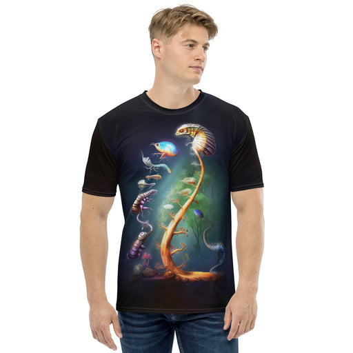 Premium quality crew neck men's t-shirt with a design inspired by science