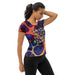 Women's athletic t-shirt with crew neck and vibrant design