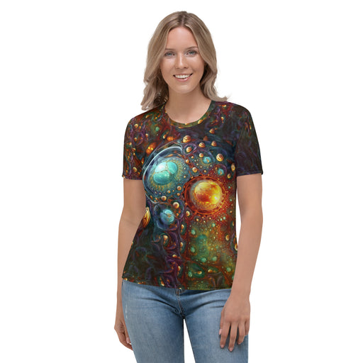 Women's T-shirt with round neck, made of super soft polyester, elastic, comfortable
