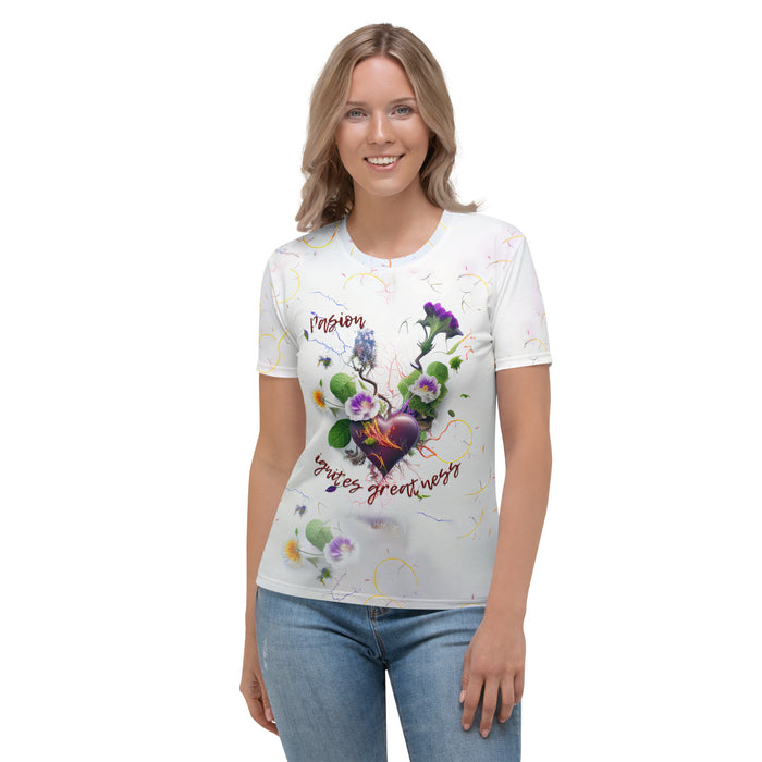 Women's T-shirt with round neck, made of super soft polyester, elastic, comfortable